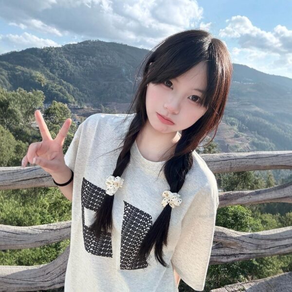 MML6859Original print 【 21 pieces of 220g pure cotton+large size+threaded collar+wrapped shoulder 】 round neck short sleeved women