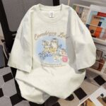 MML6852 Original print 【 21 pieces of 220g pure cotton+large size+threaded collar+wrapped shoulder 】 round neck short sleeved women
