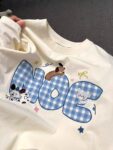 MML6840  Original workmanship with cloth embroidery [220g pure cotton+threaded collar+wrapped shoulder] round neck short sleeved women
