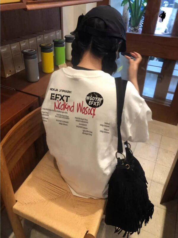 MML6860 Original print 【 21 pieces of 220g pure cotton+large size+threaded collar+wrapped shoulder 】 round neck short sleeved women