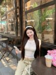 531053Hot girl back hollow strap short sleeved T-shirt with summer design feeling, slimming short top for women