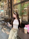 531053Hot girl back hollow strap short sleeved T-shirt with summer design feeling, slimming short top for women