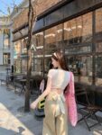 531053Hot girl back hollow strap short sleeved T-shirt with summer design feeling, slimming short top for women