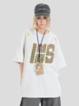 MML6826Original print 【 21 pieces of 220g pure cotton+large size+threaded collar+wrapped shoulder 】 round neck short sleeved women