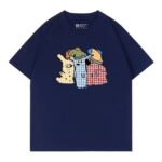MML6831Original print 【 21 pieces of 220g pure cotton+large size+threaded collar+wrapped shoulder 】 round neck short sleeved women