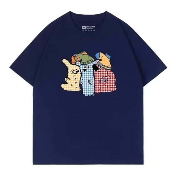 MML6831Original print 【 21 pieces of 220g pure cotton+large size+threaded collar+wrapped shoulder 】 round neck short sleeved women