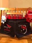 BZ115Hand drawn "Shibuya Spicy Pants" Kitty Cat Spicy Girl Shorts Summer Trendy Jeans