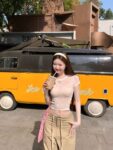 531053Hot girl back hollow strap short sleeved T-shirt with summer design feeling, slimming short top for women