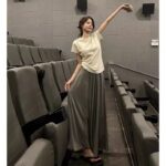20118-22025 (92 cotton/8 spandex) 40 count 210g pure cotton summer t-shirt for women, front shoulder short sleeved