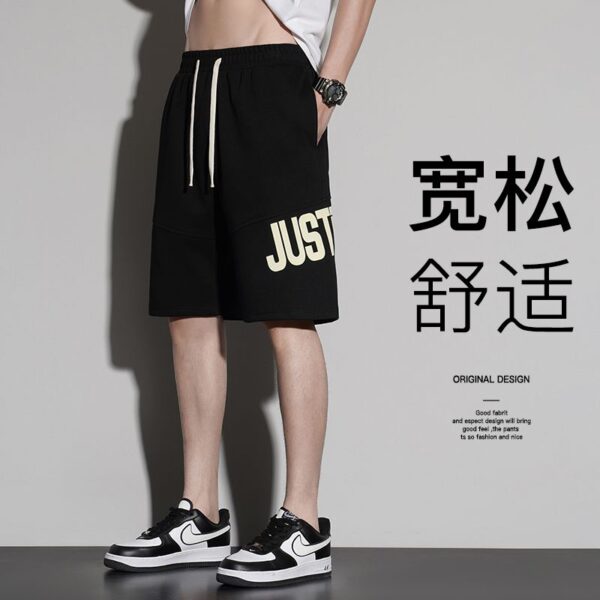 D032Summer new ice silk shorts, summer thin style, worn outside, sporty, quick drying, 5-point casual shorts for men