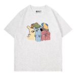 MML6831Original print 【 21 pieces of 220g pure cotton+large size+threaded collar+wrapped shoulder 】 round neck short sleeved women