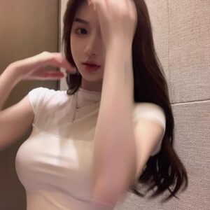 20219-32025 (92 cotton/8 spandex) 40 count 210g pure cotton spicy style short sleeved T-shirt women's splicing