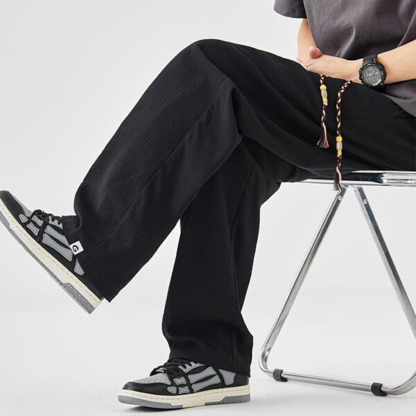 2025 Spring/Summer New Comfortable Breathable Linen Casual Pants Men's Straight Tube Loose Cotton Linen Versatile Pants