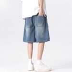 2025 Summer New Loose Trendy Brand Denim Shorts for Men