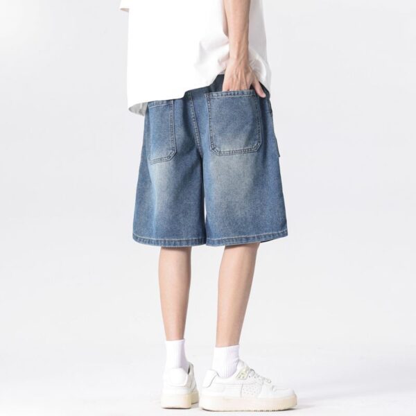 2025 Summer New Loose Trendy Brand Denim Shorts for Men