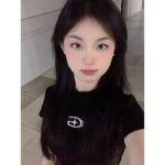 201572025 (92 cotton/8 spandex) 40 count 210g pure cotton liquid metal short sleeved T-shirt for women's summer wear