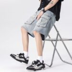 2025 Summer New Loose Trendy Brand Denim Shorts for Men