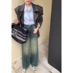 G3031-1Fashionable new Harajuku trend ins retro distressed narrow leg jeans for women with high waists popular Japanese style