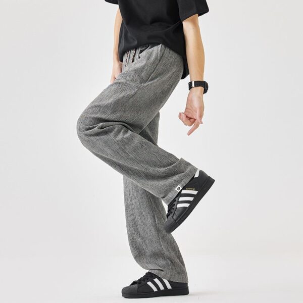 2025 Spring/Summer New Comfortable Breathable Linen Casual Pants Men's Straight Tube Loose Cotton Linen Versatile Pants