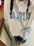 MML6823Original sticker embroidery [220g pure cotton+large size+threaded collar+wrapped shoulder] round neck short sleeved women