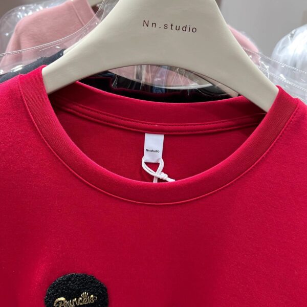 2060192025 New Style -32 Double Yarn One Size Mickey Short Sleeve T-shirt for Women Winter Large Edition Medium Length