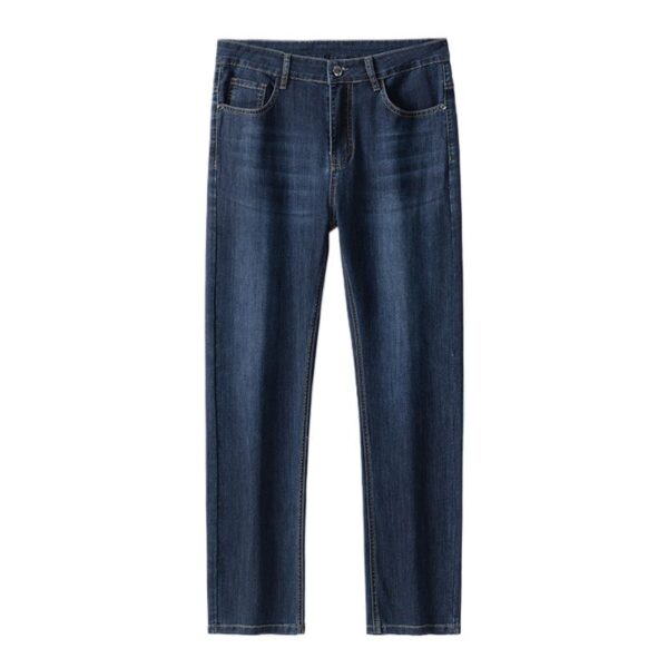 705# New (dark gray bottom - slim fit model picture) ultra-thin breathable loose straight leg business denim pants