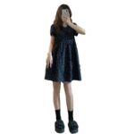 DS118 Temperament Forest style floral dress, petite, 2024 new summer women's clothing, niche design, short skirt