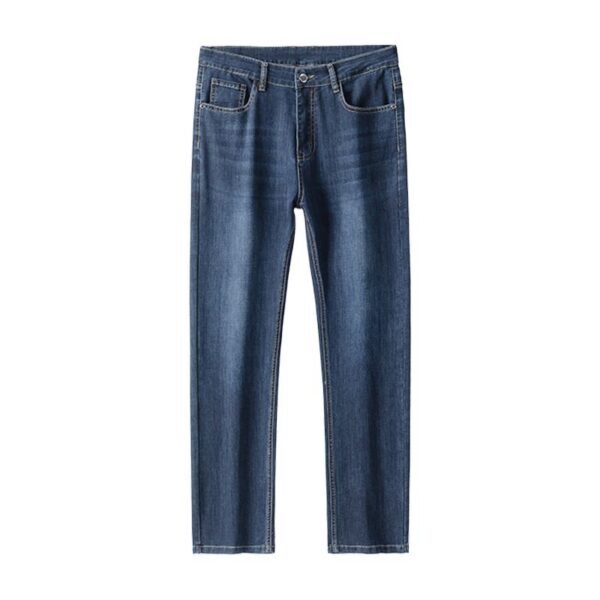 706#  New (dark gray bottom - slim fit model picture) ultra-thin breathable loose straight leg business denim pants