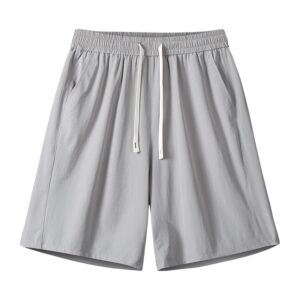 D022Summer Ice Silk Shorts with Four Sides Stretch Ice Silk Five Cent Shorts for Sports and Casual Men