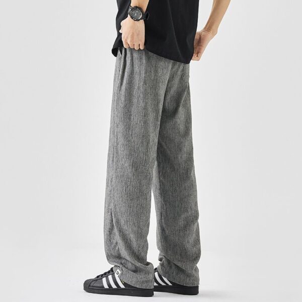 2025 Spring/Summer New Comfortable Breathable Linen Casual Pants Men's Straight Tube Loose Cotton Linen Versatile Pants