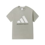 Adidas collaboration Basketball silicone logo loose casual round neck men's and women's couple's short sleeved T-shirt