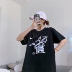 NIKE/Nike Pikachu cartoon fun printed loose short sleeved T-shirt for couples