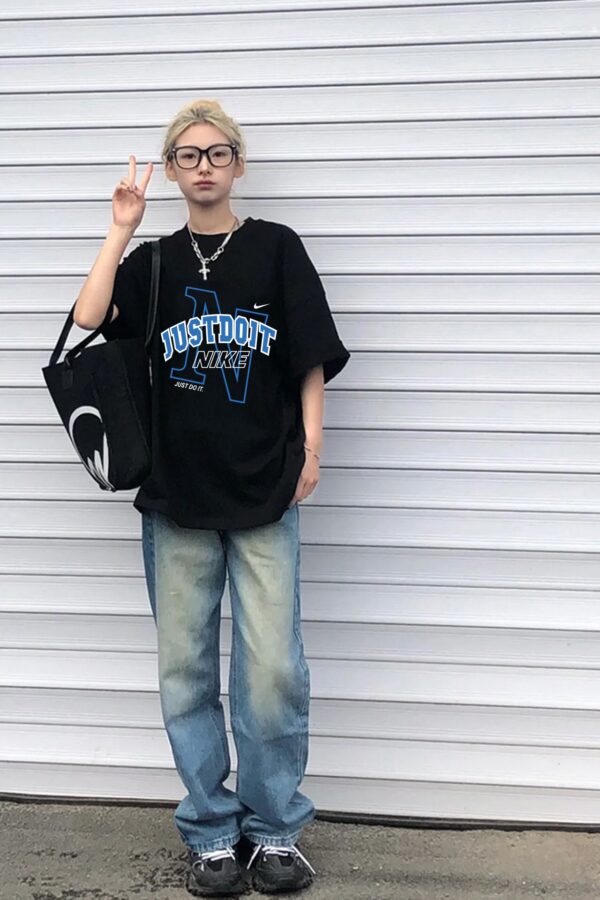 Nike just do it sports and leisure couple short sleeved T-shirt Same gender couple style