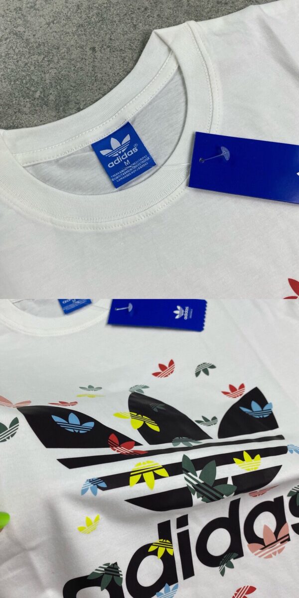 21ss spring/summer new Adidas graffiti full print clover couple cylindrical short sleeved T-shirt