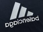 【 Top Version. Official Website Quality 】 BLCG/ALENCIAGA/Balenciaga Joint Adidas Classic Logo Combination in Front, Embroidered Short Sleeve T-shirt with Double sided Front and Back Wear