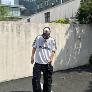 2025 Summer New Adidas Three Leaf Clover Three Stripe Printed Jersey Short Sleeve T-shirt for Men and Women, Loose Half Sleeve